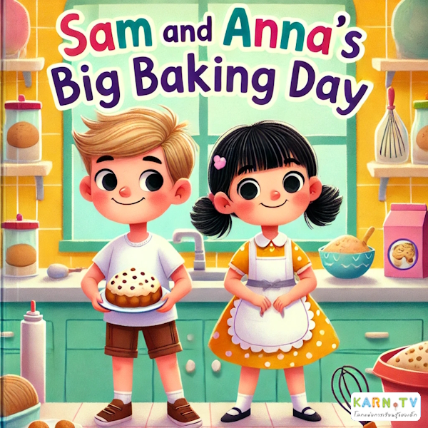 การ์ตูนสำหรับเด็ก ในรูปแบบ นิทานการ์ตูนสองภาษา เรื่อง Big Baking Day